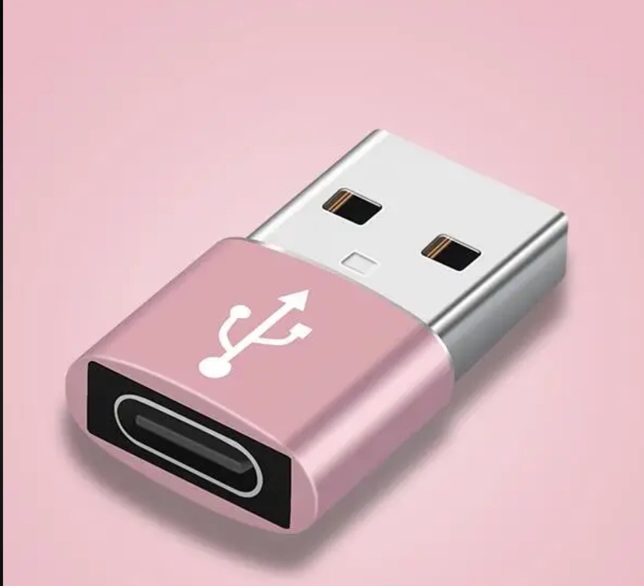 2 Pack Pink USB C 3.1 Type C Female USB 3.0 Type A Male Port Converter Adapter