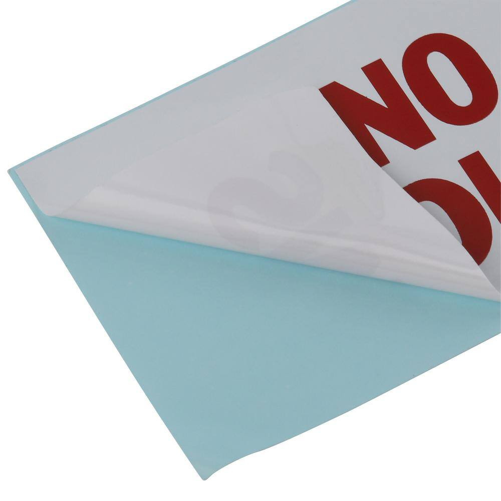 9 In. X 3 In. Decal Red on White Sticker No Smoking with Symbol