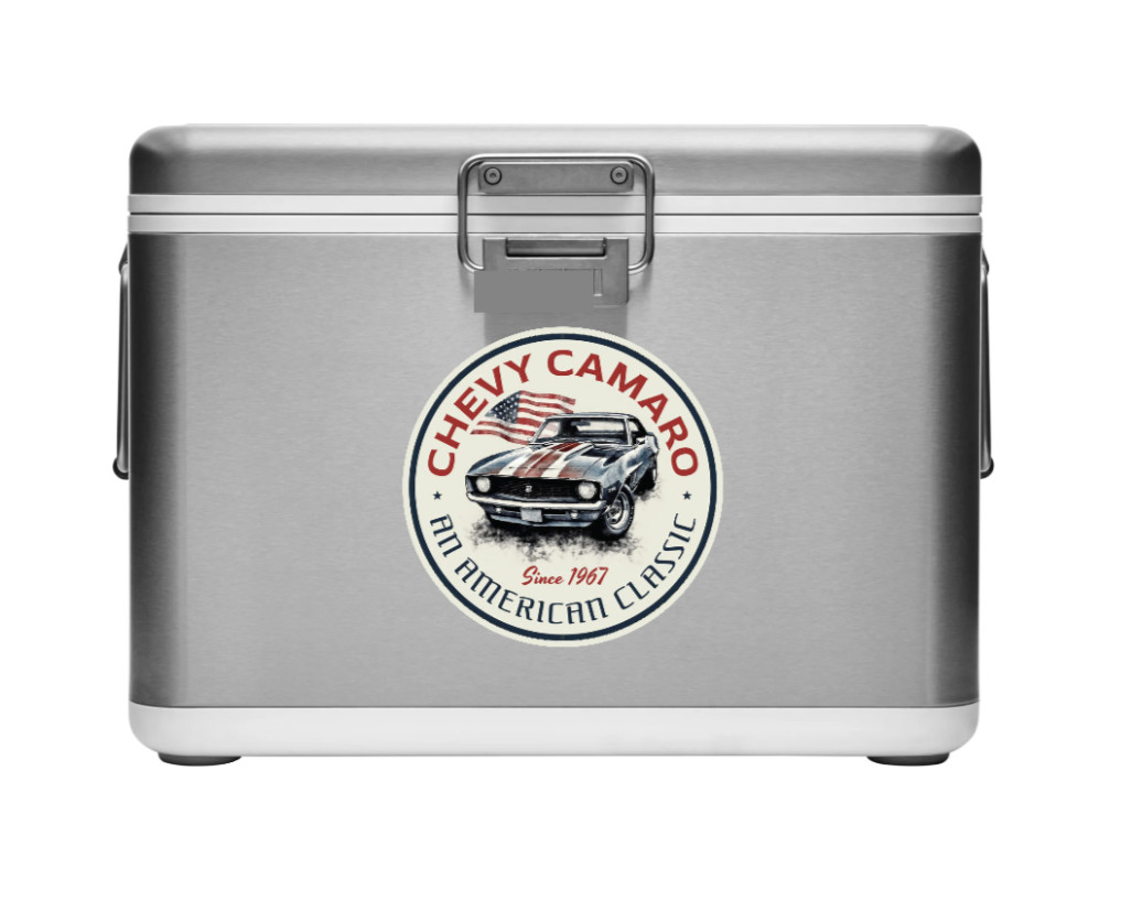 Car Classics "Camaro" – 4" Handcrafted Vinyl Decal Cooler Vehicle Laptop Tumbler