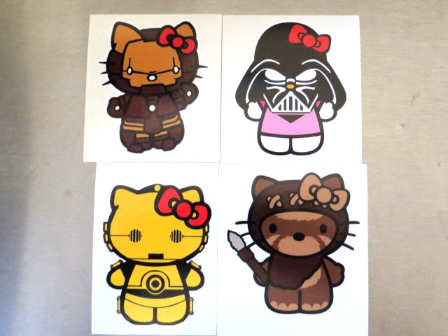 HELLO KITTY SPIDER MAN,IRON MAN,BATMAN,THOR – MANY SUPER HERO DECALS-STICKERS