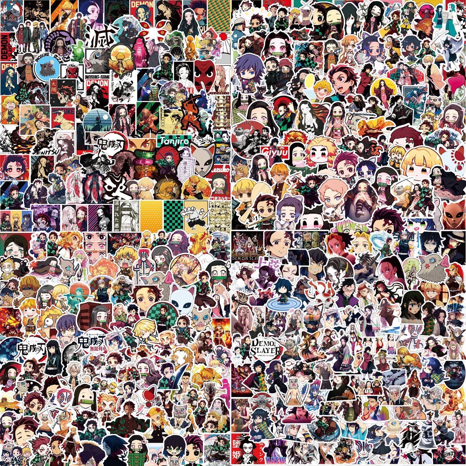 100Pcs Demon Slayer Anime Sticker for Teens Girl Water Bottles Waterproof