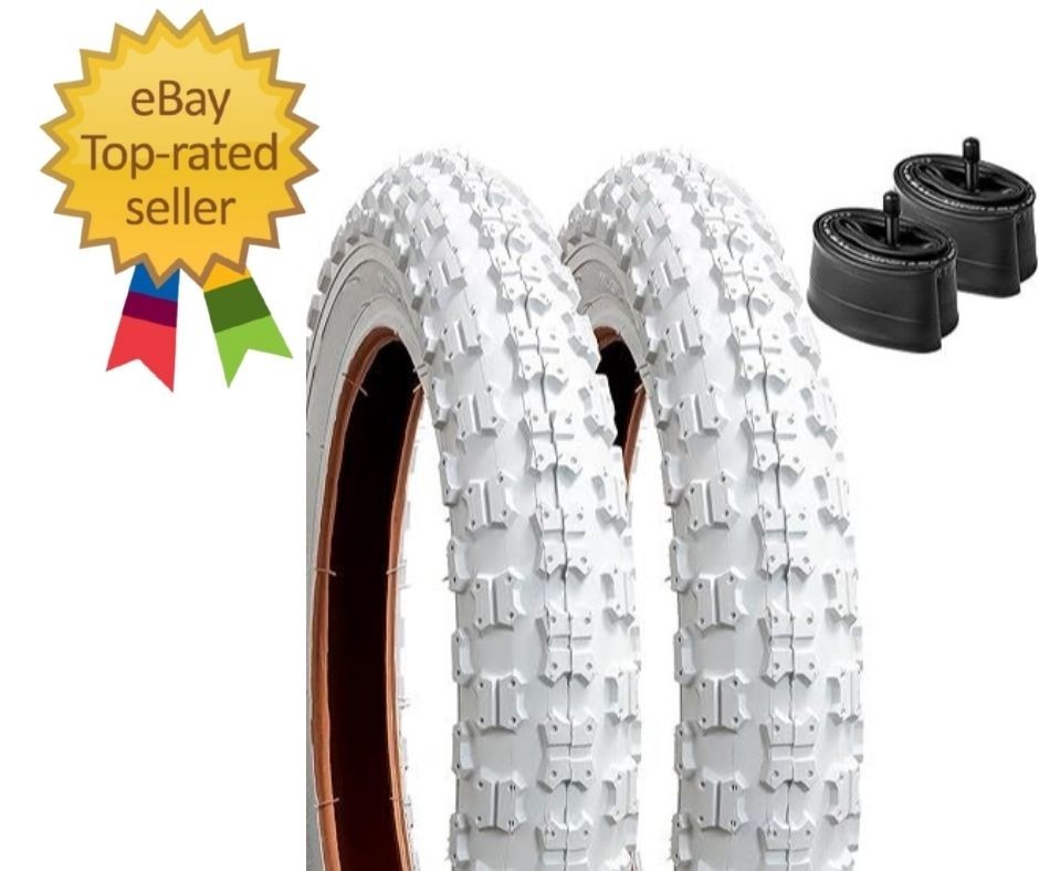 2-PCS 12.5" Kid Bike Tires 12 ½ X 2 ¼ (62-203) and 12.5" Bike Tubes Schrader Val