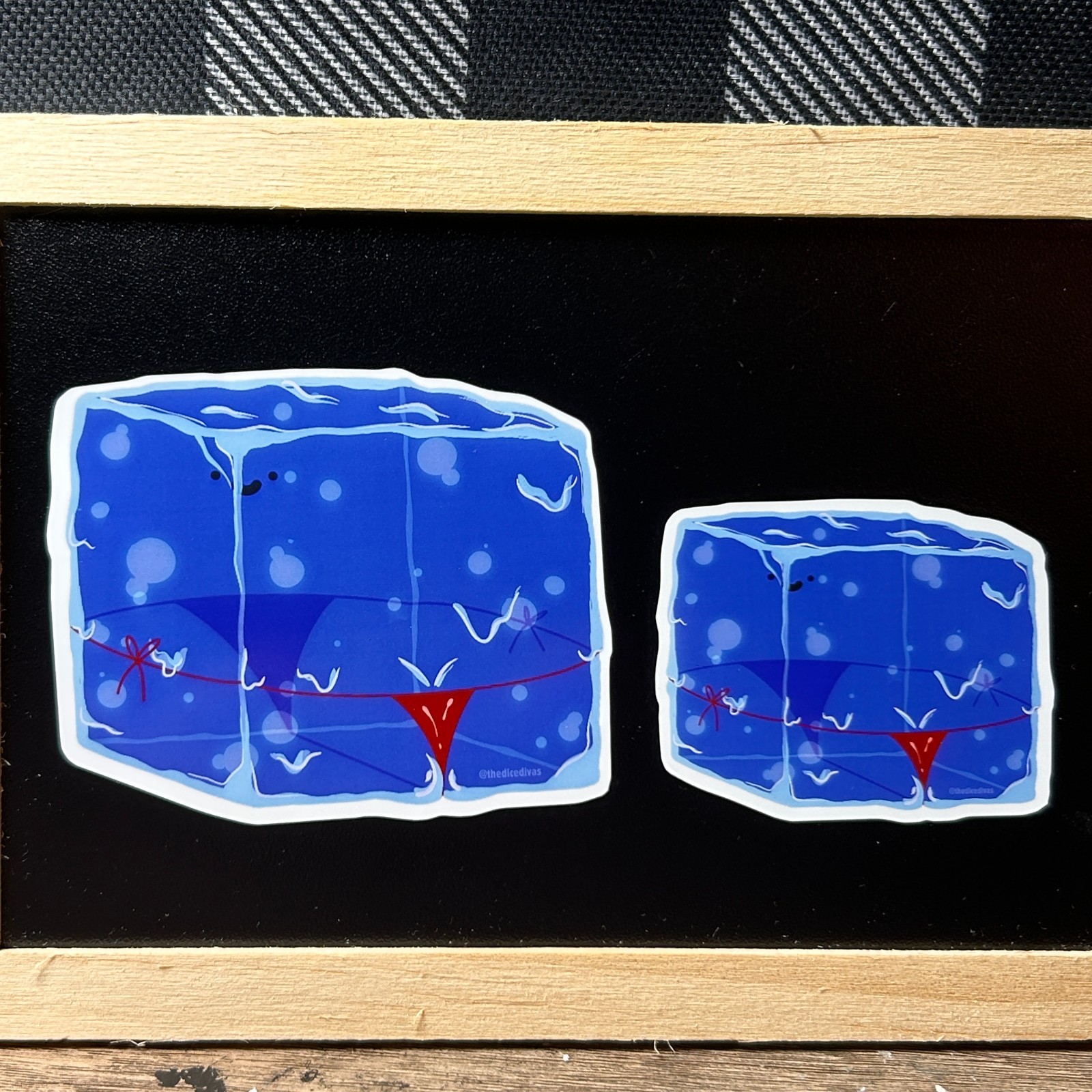 Sticker: Blue Naughty Cube – Gelatinous Cube, Ooze, Dungeons and Dragons, DND