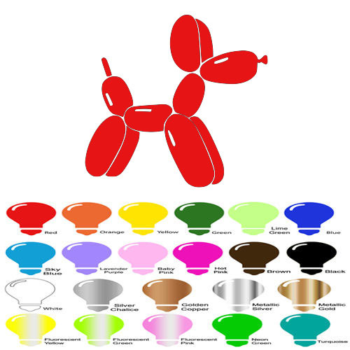 Balloon Animal Dog Decal Sticker for Car Window Bumper Wall Door Decor Laptop