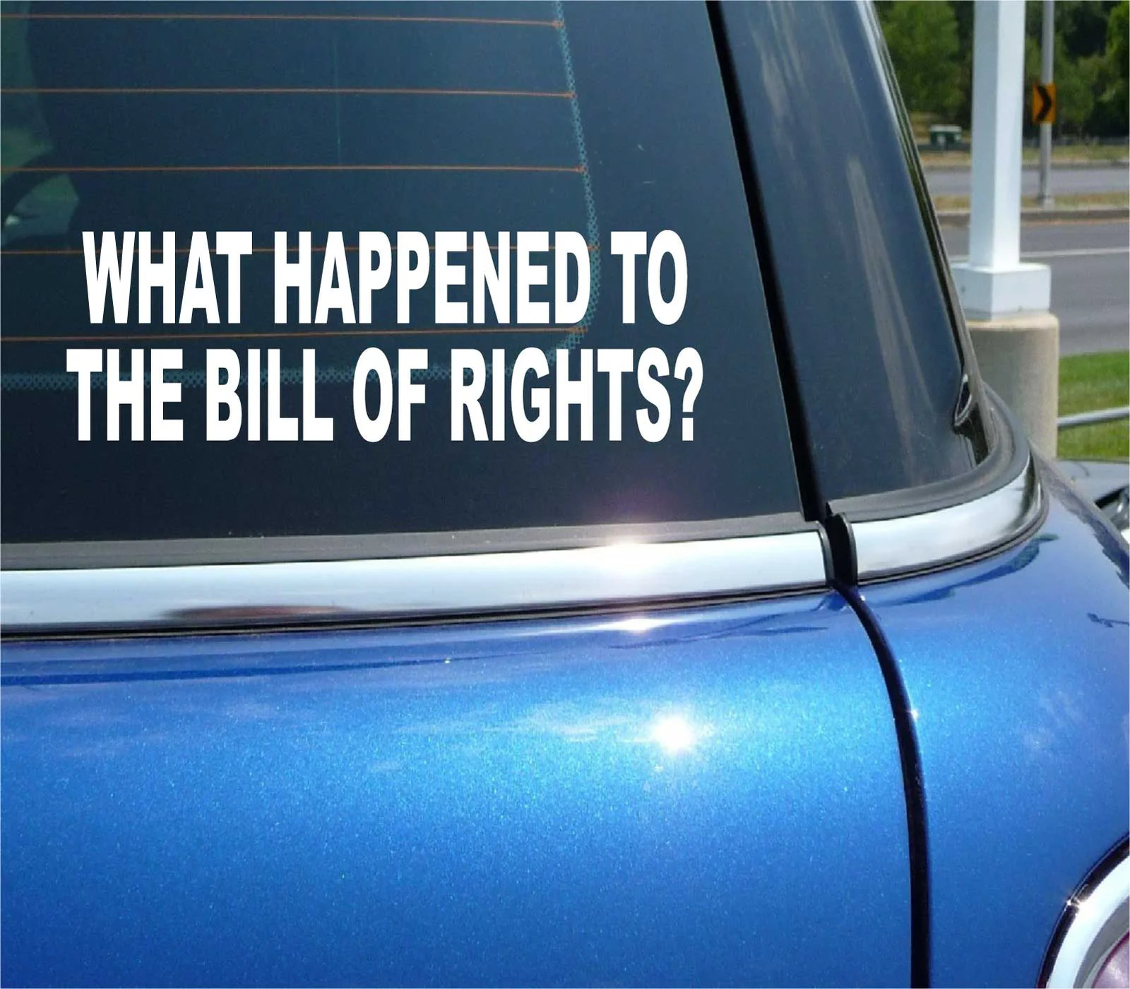 WHAT HAPPENED TO THE BILL OF RIGHTS? POLITICS ELECTION CAR DECAL STICKER WALL