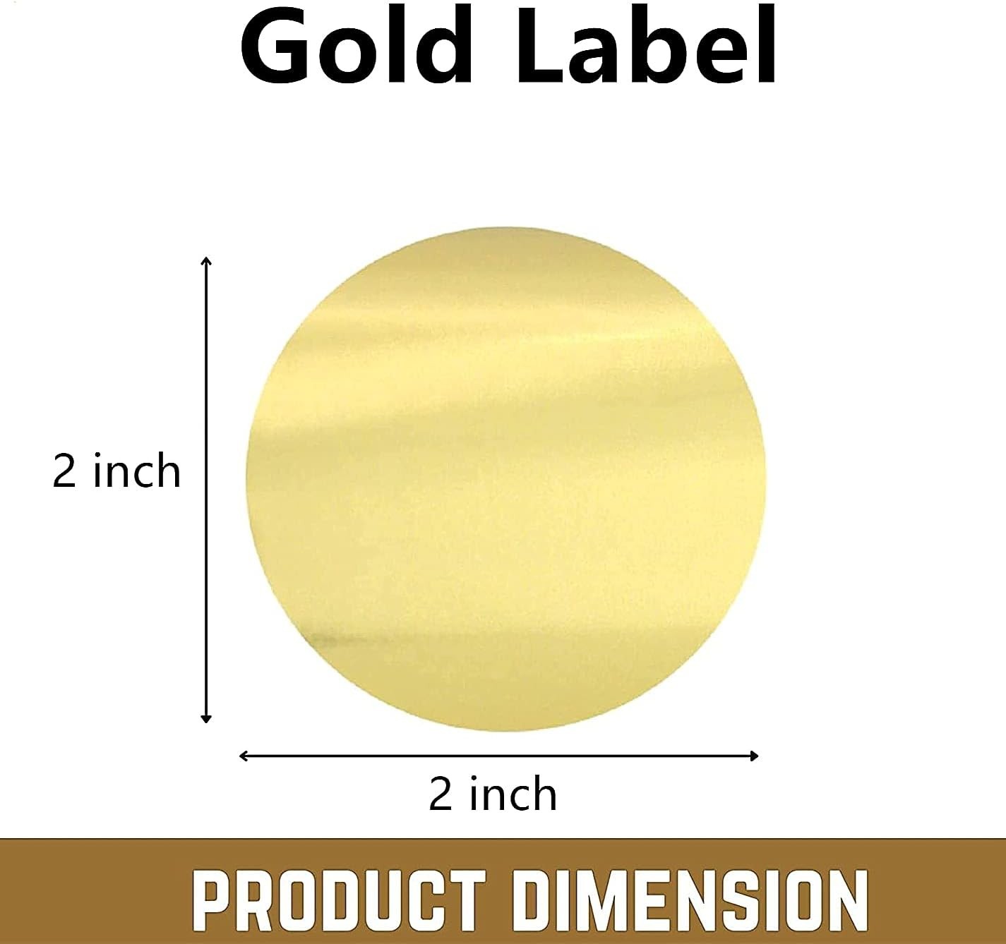 Elegant 2-Inch Matte Gold Labels – 300 Round Color Coding Dots for Organization