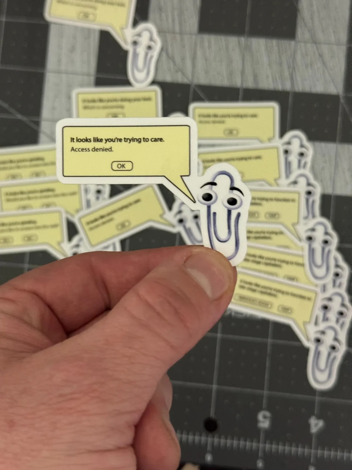 Funny Clippy Meme Sticker Pack Vinyl Decal Sticker 4-Pack Sarcastic Office Humor