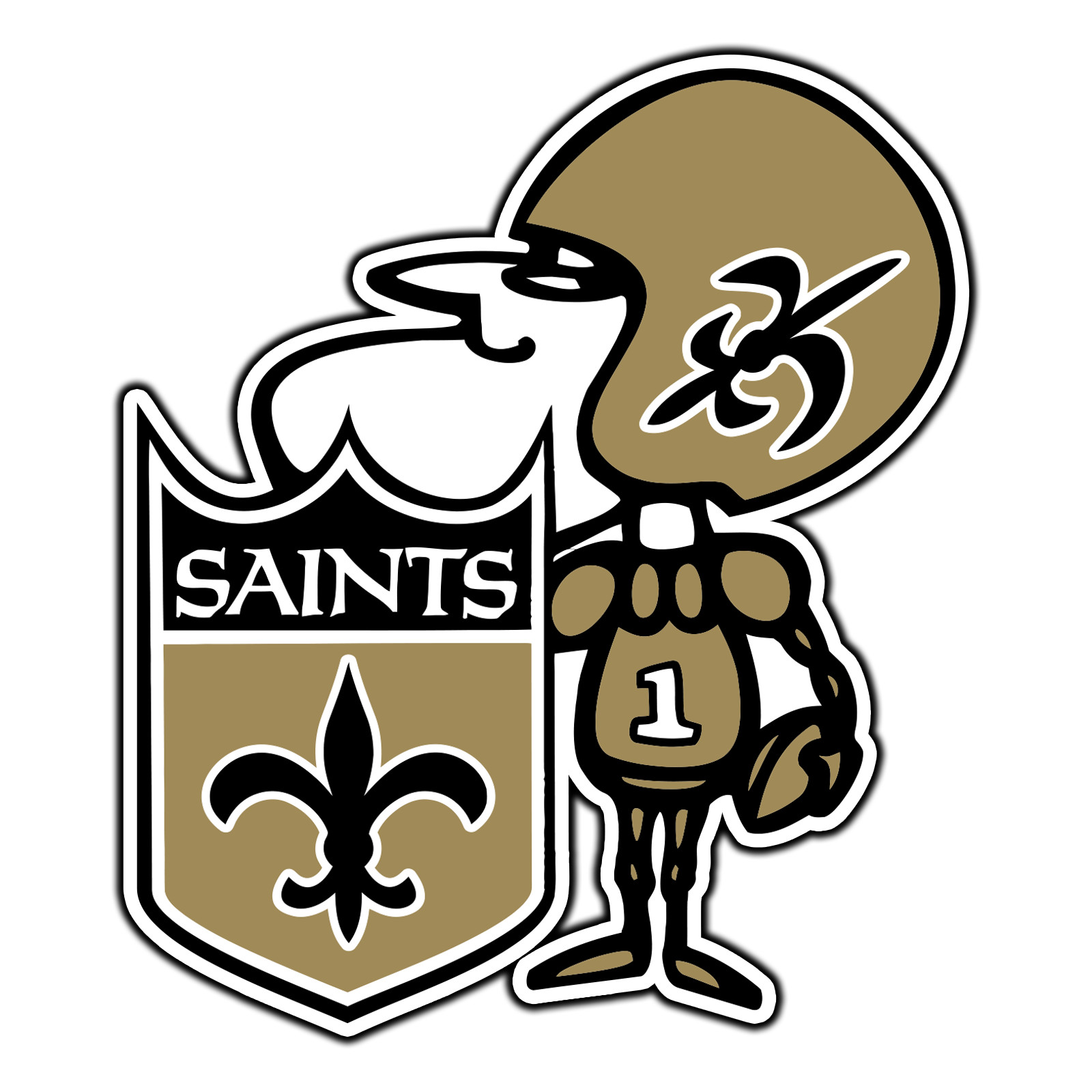 New Orleans Saints Logo #7 Football Sticker Waterproof Vinyl Decal Die-Cut Car