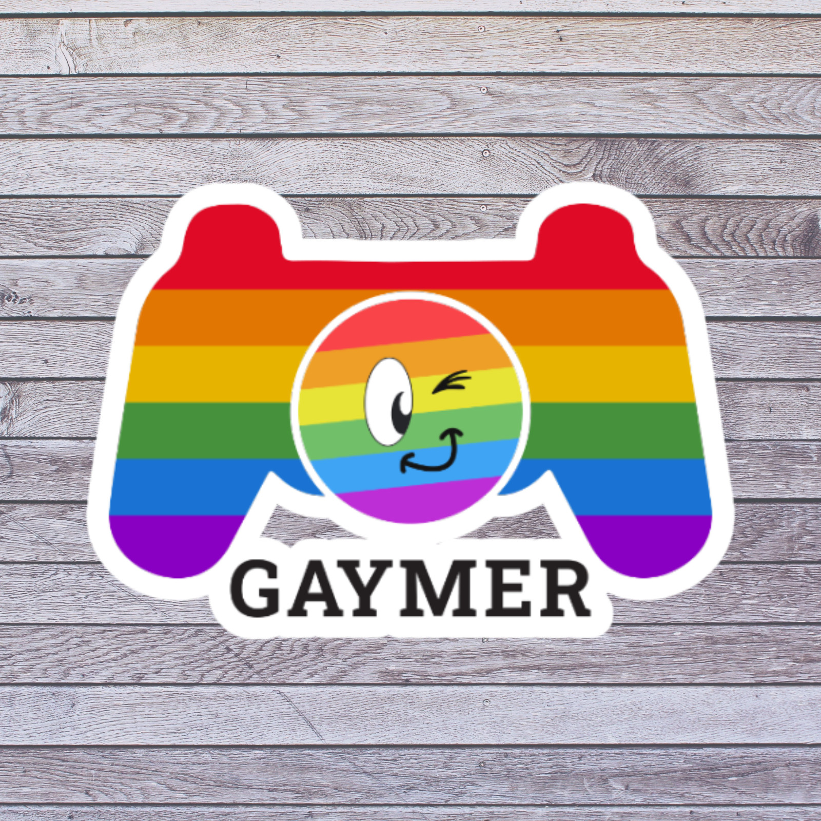 Gaymer Sticker Vinyl Decal Rainbow Game Controller LGBT Pride Gamer