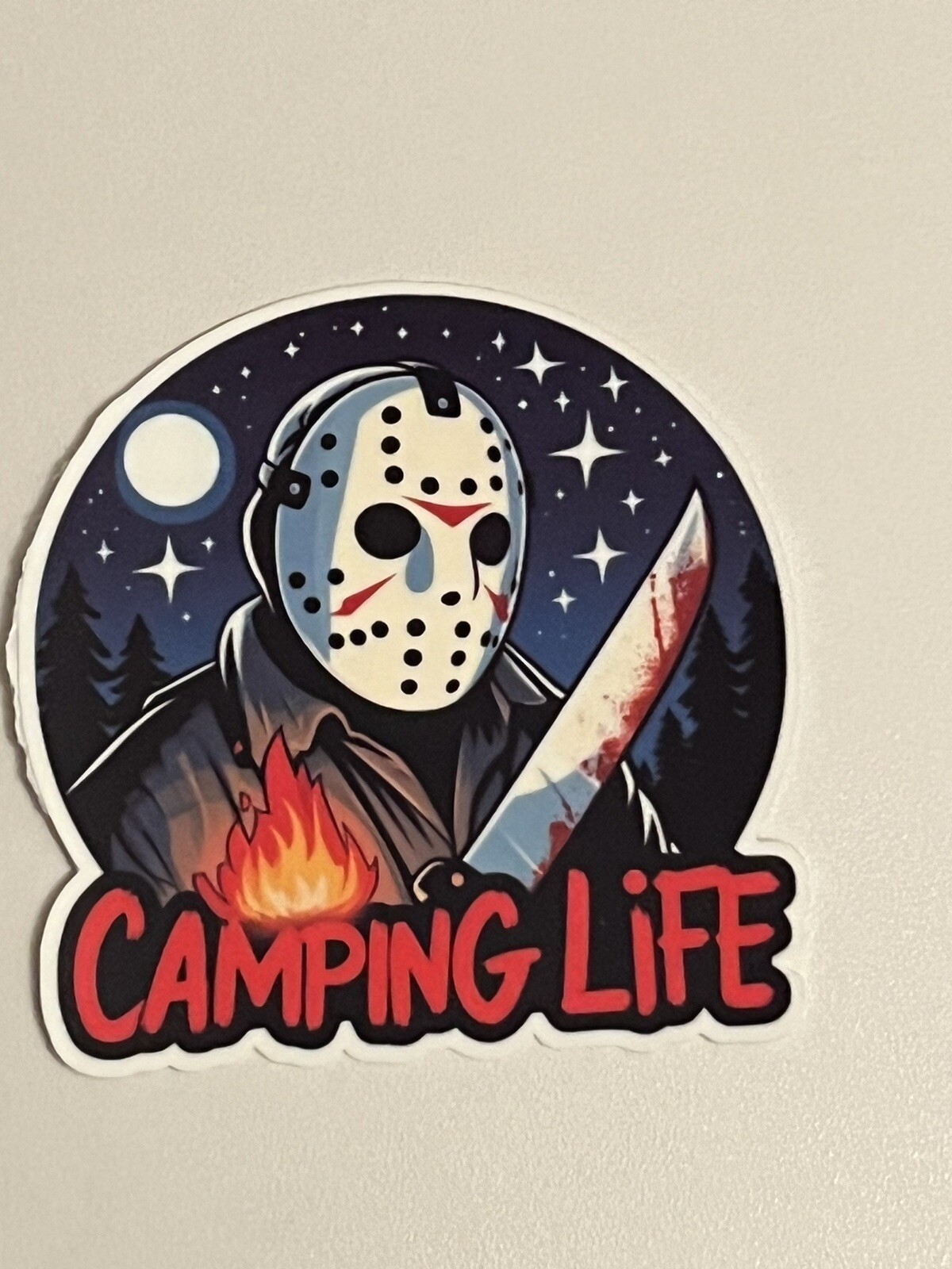 Jason Voorhees Friday the 13th Horror glow-in-the-dark 3 Inch Vinyl Sticker
