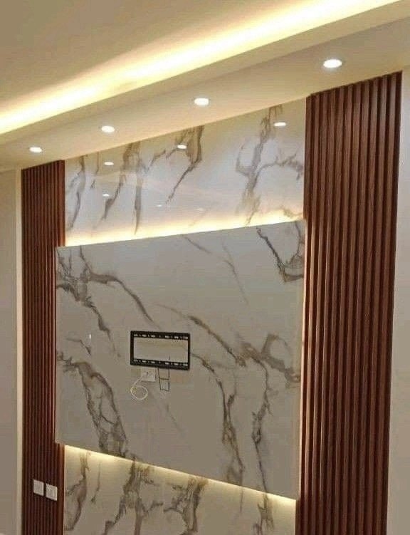 Off-White Eco-Friendly WPC 3D Slat Wall Panels – Waterproof & Fire