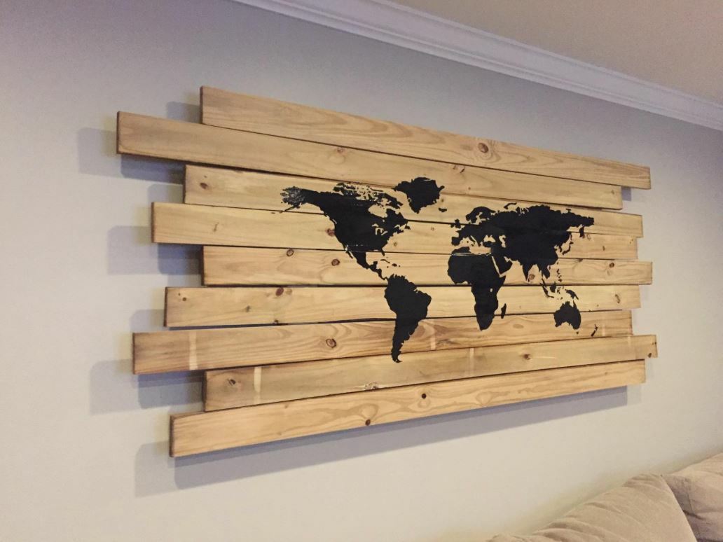 Stickerbrand World Map Vinyl Wall Decal Sticker #131 Multiple Size Map Decal.