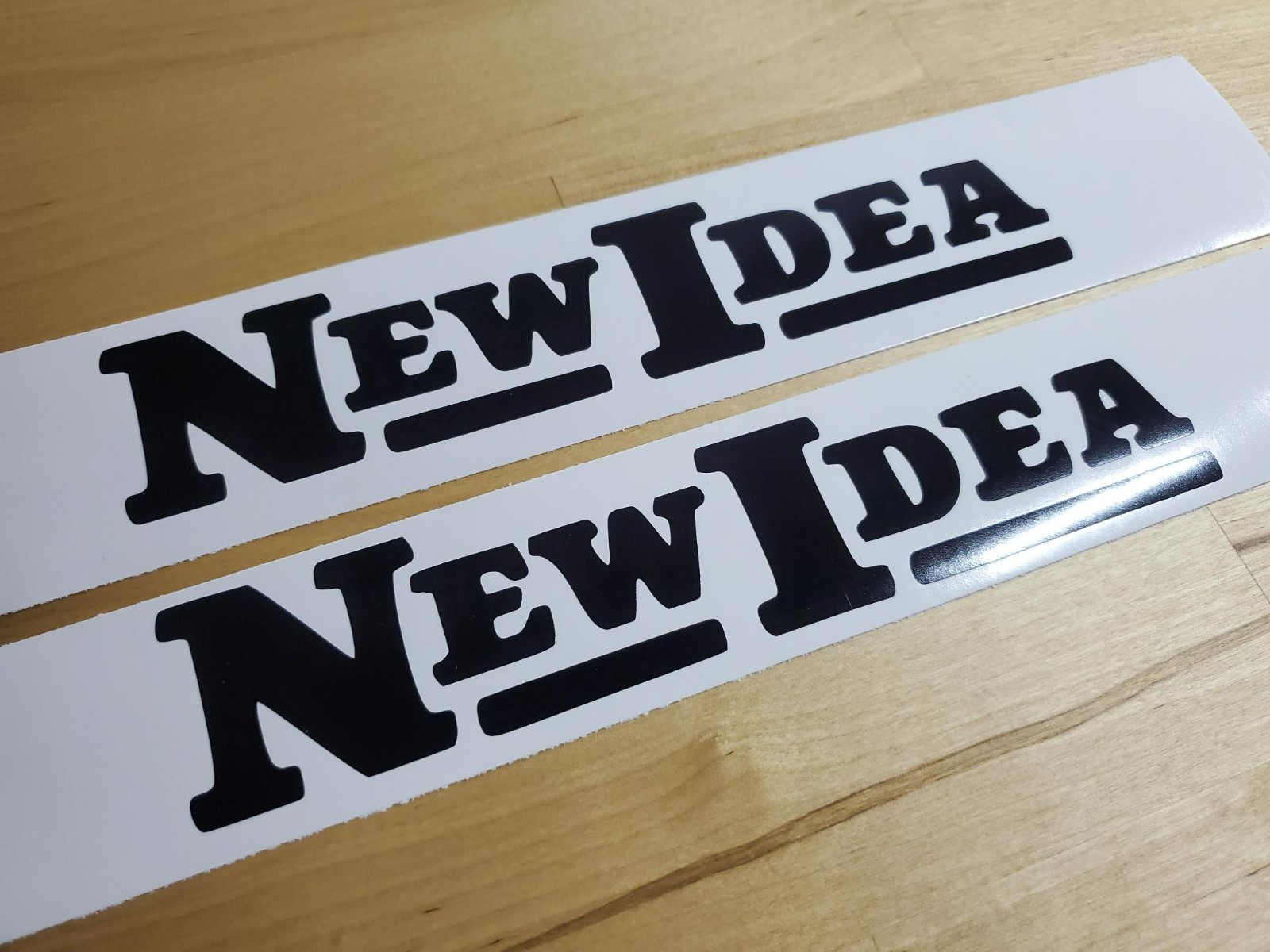 new idea tractor farm Decals Stickers Gloss black 10" (2) Fast USA