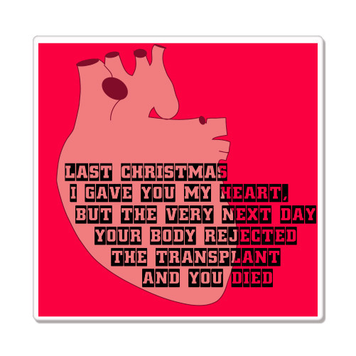 Last Christmas I Gave You My Heart car bumper sticker decal 4" x 4"