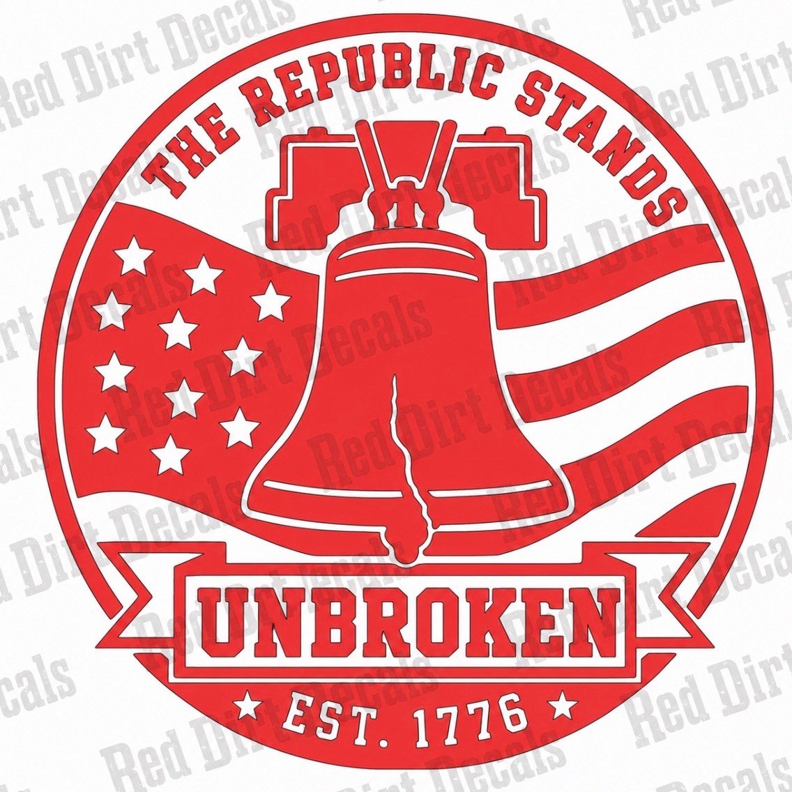 1776 Liberty Bell Vinyl Decal Sticker Patriotic American Flag USA Freedom