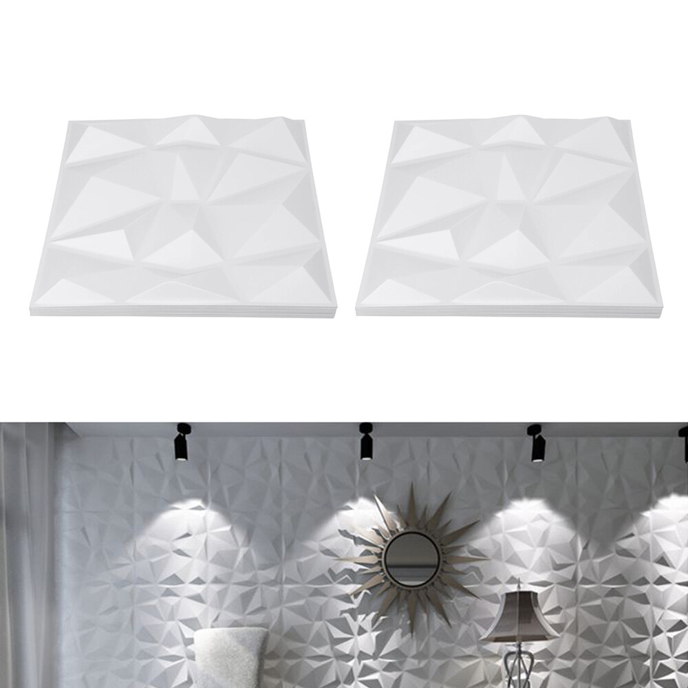 12 Tiles 3D Wall Panels PVC Tiles Textured Bricks Art Design DIY Wallpaper
