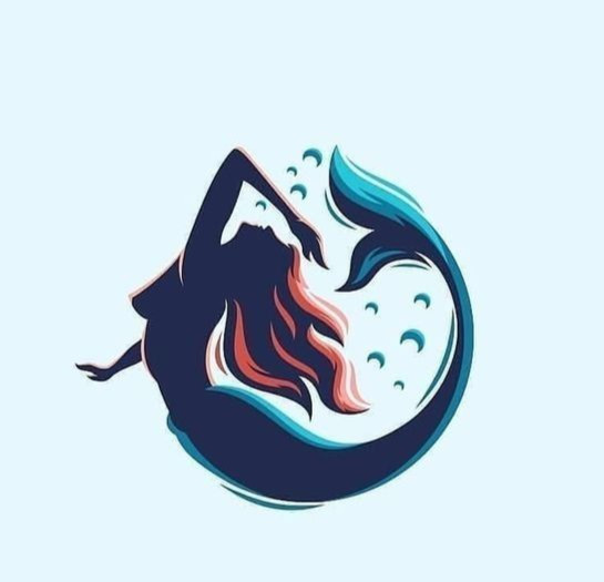 Mermaid Abstract Art Vinyl Sticker | Sea Ocean Waterproof Aesthetic Sticker