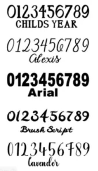 SET OF 2 Custom Mailbox Numbers Vinyl Decals / Stickers – Choose Size & Color