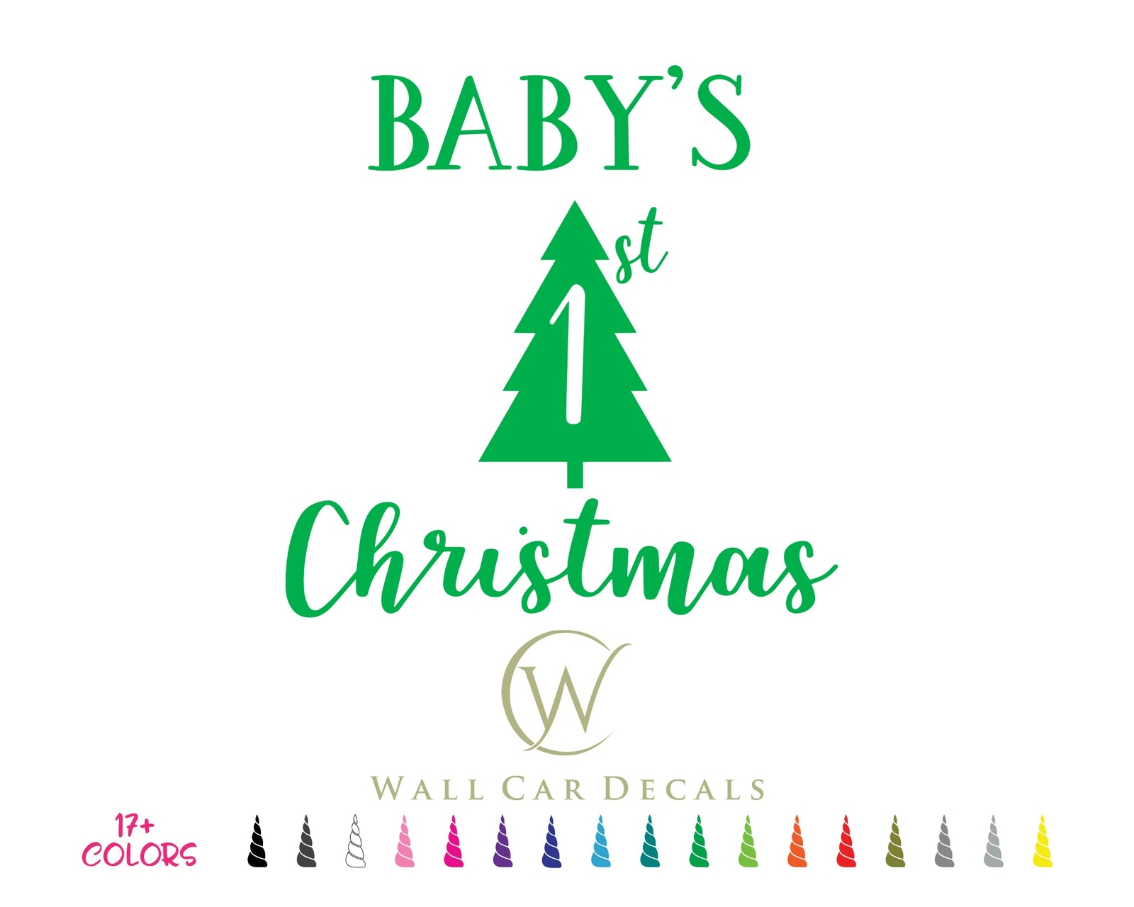 DIY Babys 1st Christmas Glass Block Decal Craft Sticker Holiday Tree Shadow Box