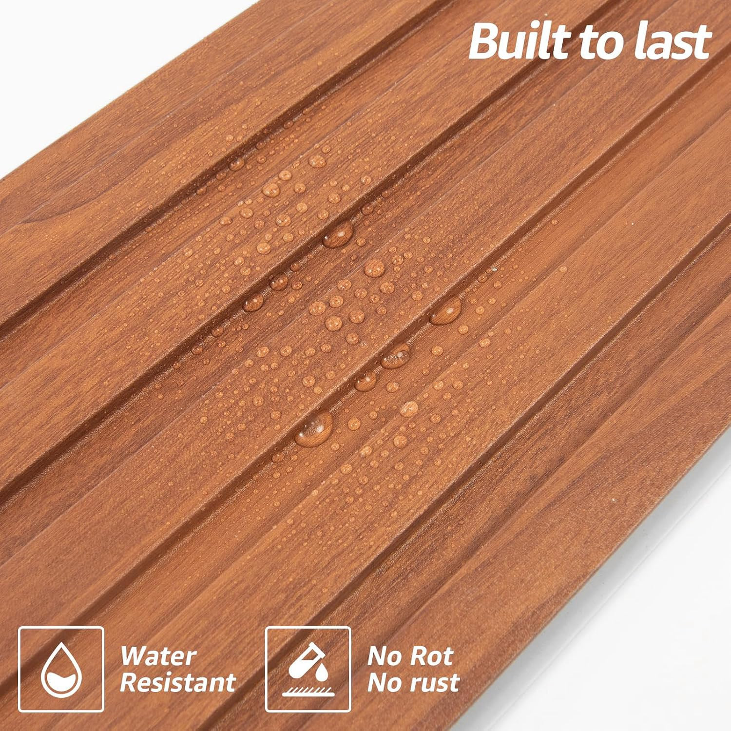 Art3D WPC Slat Wall Panels, 8-Pack 108 X 6 Inch 3D Wall Accents for Interior Wal