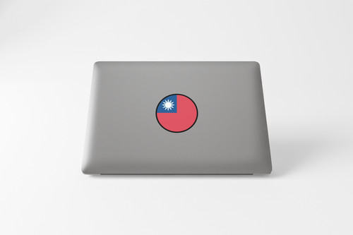 Taiwan Flag Circle Sticker Decal