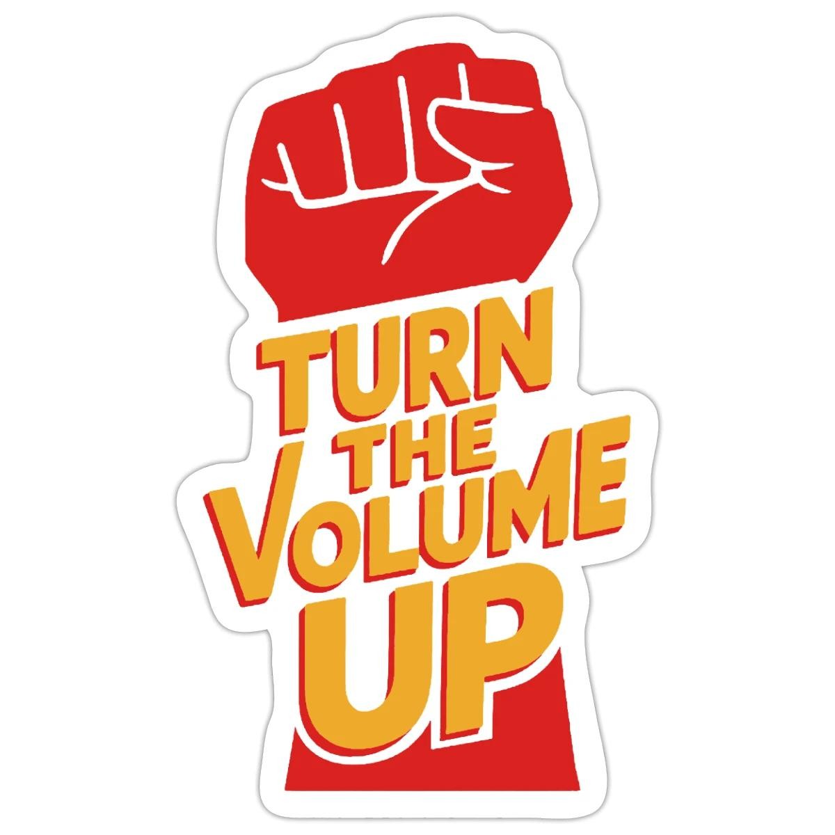 Turn The Volume Up | Zohran Mamdani NYC Sticker, max. 4 x 4"