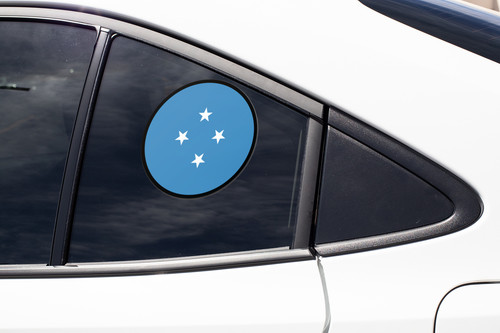 Micronesia Flag Circle Sticker Decal