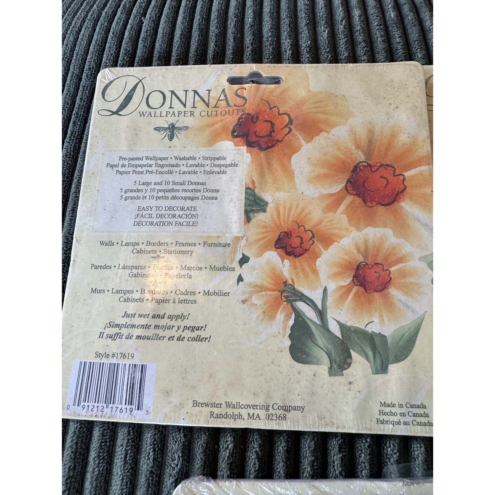 Donnas Wallpaper Cutouts 5 Style Variety Pack Pre pasted Removable Decor