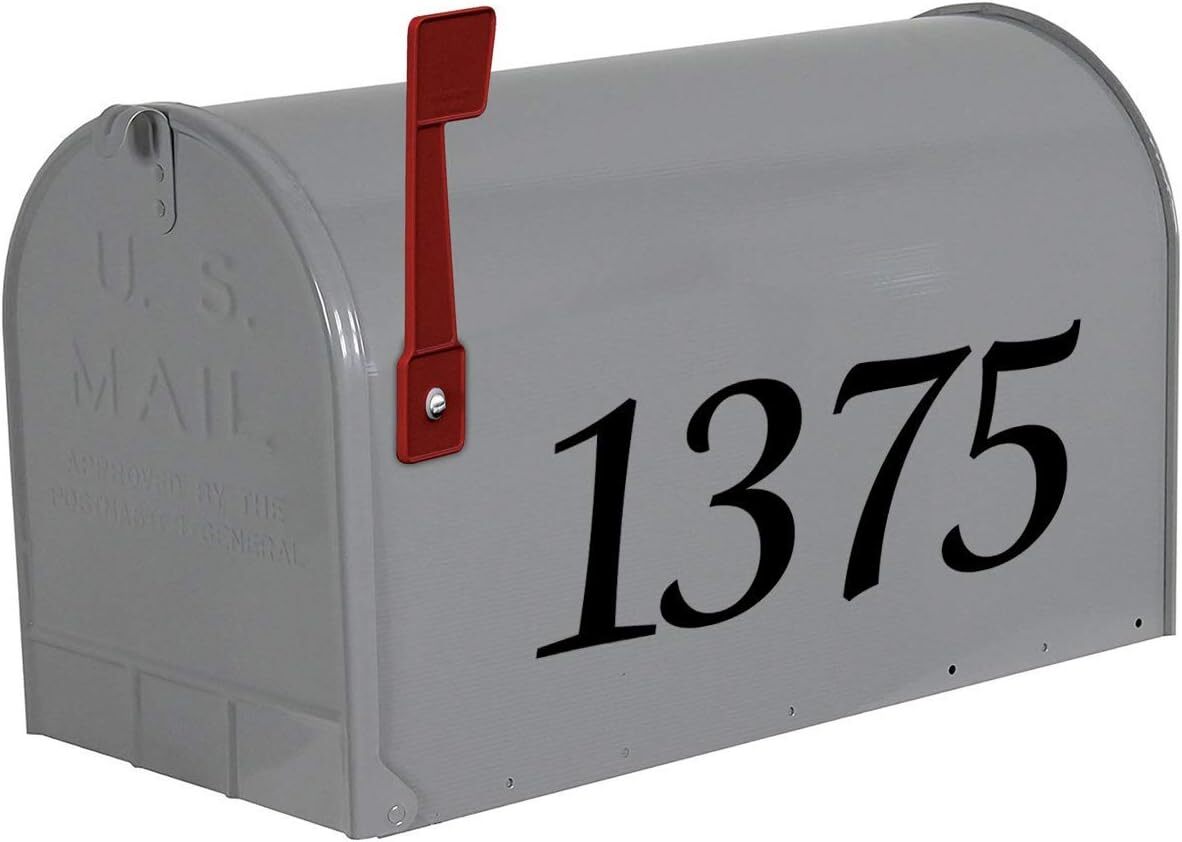 Customized Mailbox Numbers Decal – Personalized Street Address Vinyl CMB17