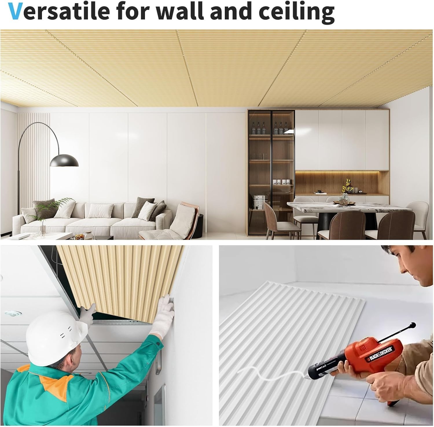 Transform Your Walls & Ceilings with 6 Slat Design 3D Panels – Oak Finish