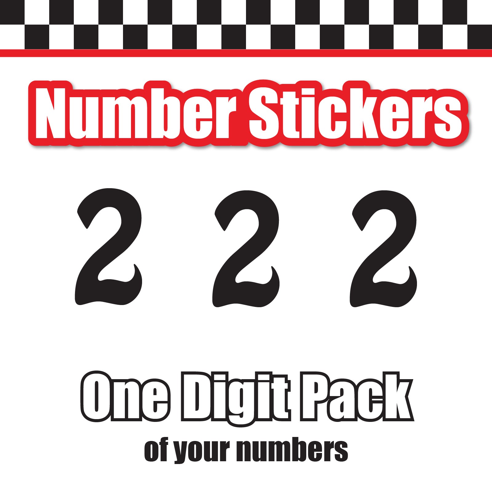 3x 3 Digit Custom Single Number Stickers Decal Locker Door Mailbox Boffo SSi