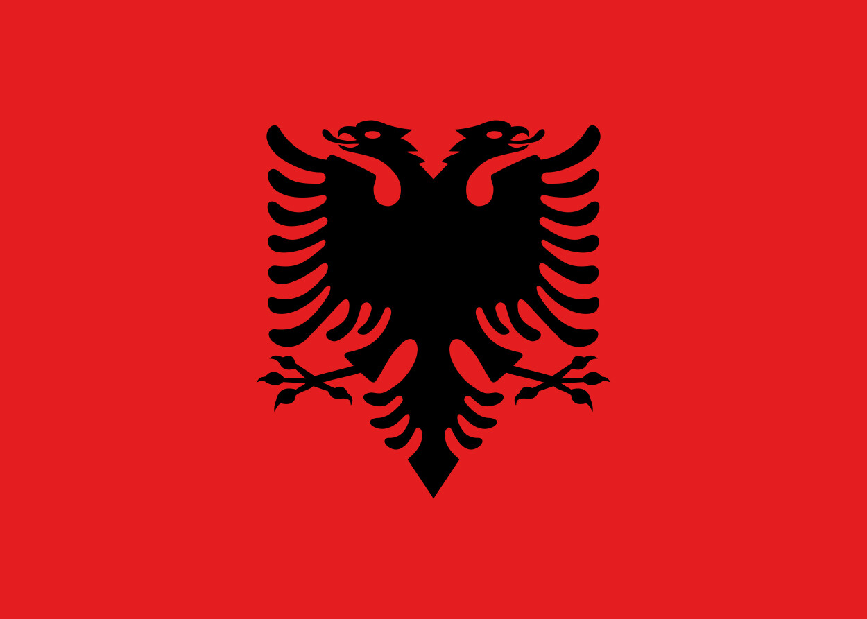 Albania Country Flag Vinyl Decal Sticker Car Truck Bumper Laptop Mug Tumbler
