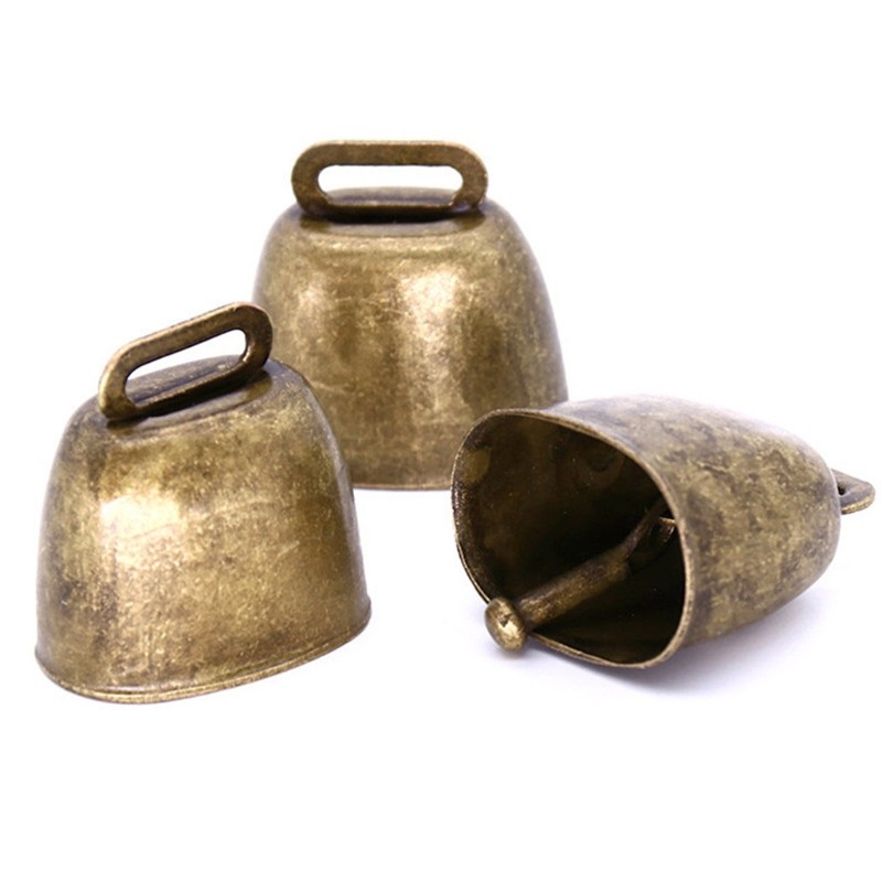 3Pcs Durable Brass Bells for Farm Animal Cattle Goat Farm Loud Bronze Bell