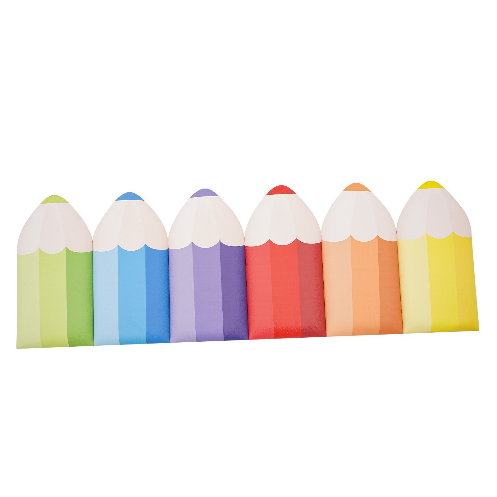 6Pcs 3D Pencil-Shaped Wall Padding for Kids Wall Mats Playroom Wall Protection