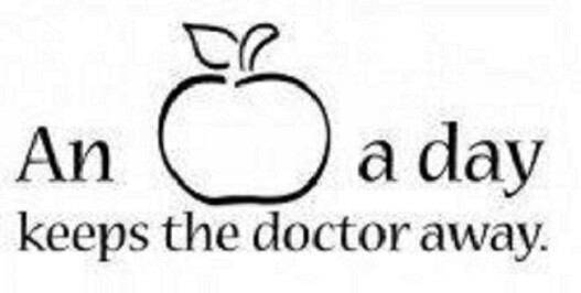 An Apple A Day Keeps The Doctor Away | Vinyl Kids Girls Boys Bedroom Decoration