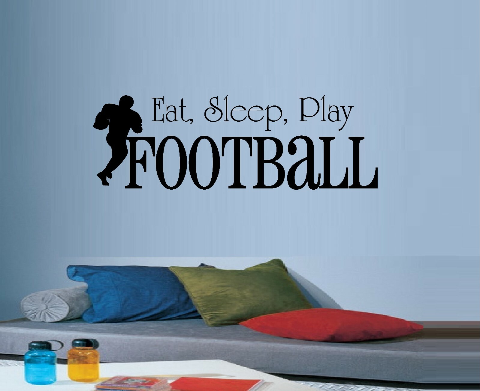 Eat, Sleep, Play Football Vinyl Decal Home Décor 12" x 36"