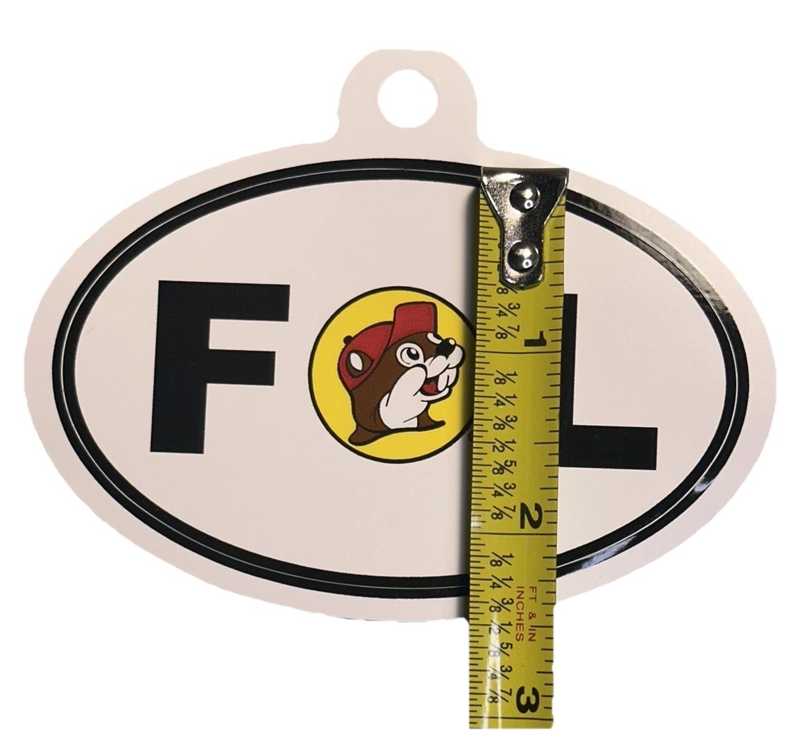 NEW Buc-ee's Beaver Logo Florida 4" Oval Decal Sticker •Free Shipping