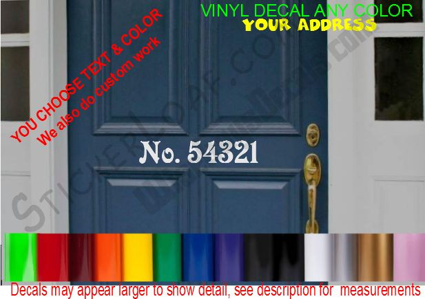 House Address Decal Family Name Street Number sticker DECALS MailBox MAIL