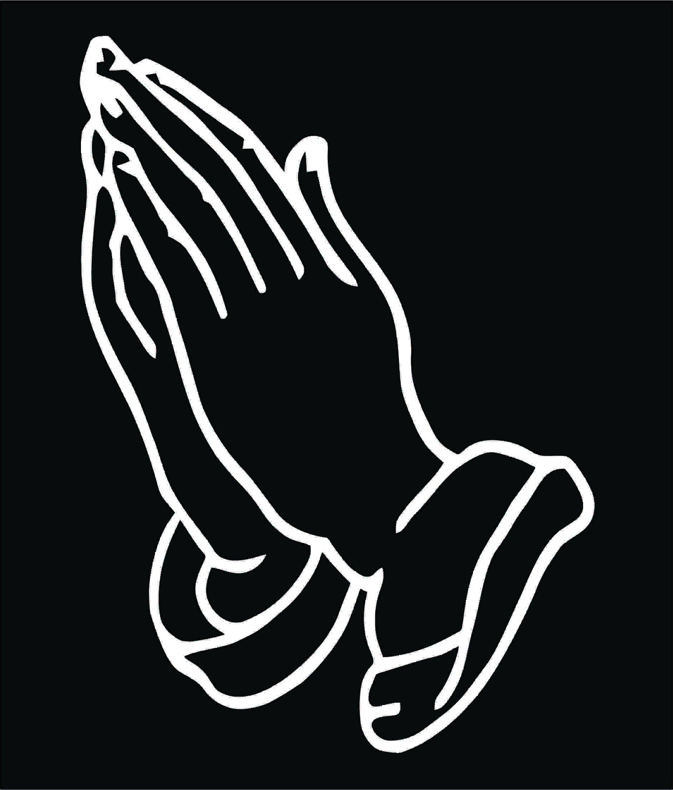 Praying Hands Vinyl Decal Die Cut Sticker Free Shipping Christian Religious