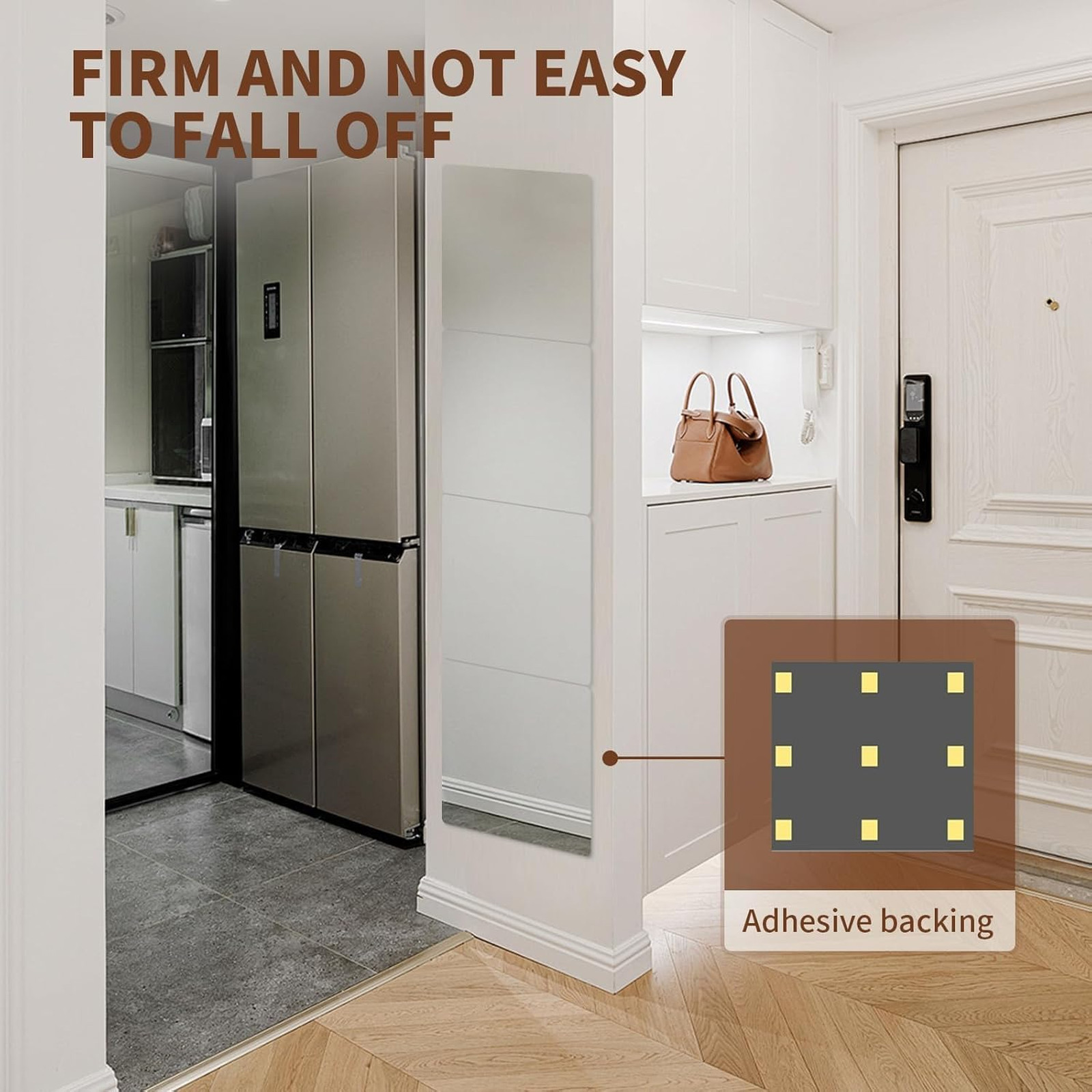 Acrylic Wall Mirrors 8×8 Inch Self Adhesive Square Tiles for Bedroom Home Gym