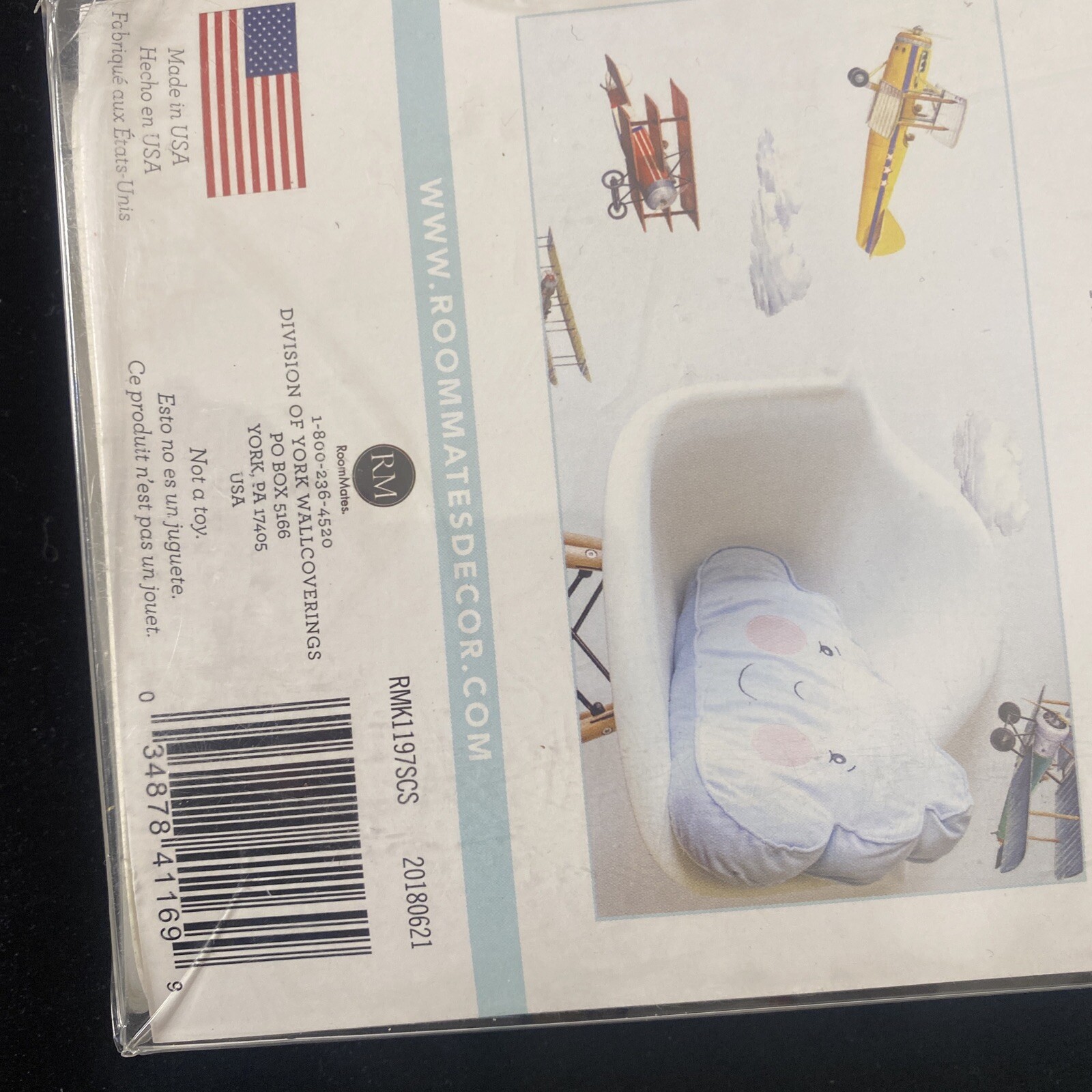 VINTAGE PLANES ROOMMATES PEEL AND STICK WALL DECALS # RMK1197SCS