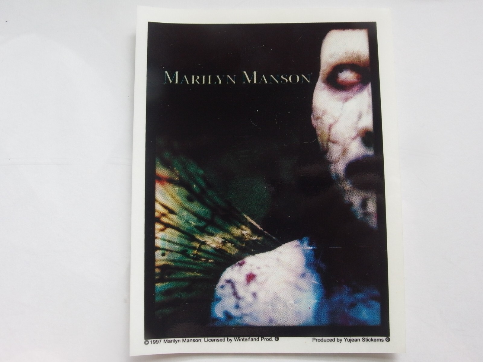 🎸 Vintage Marilyn Manson Antichrist Superstar Sticker 1997 Yujean 3¾" x 5" RARE