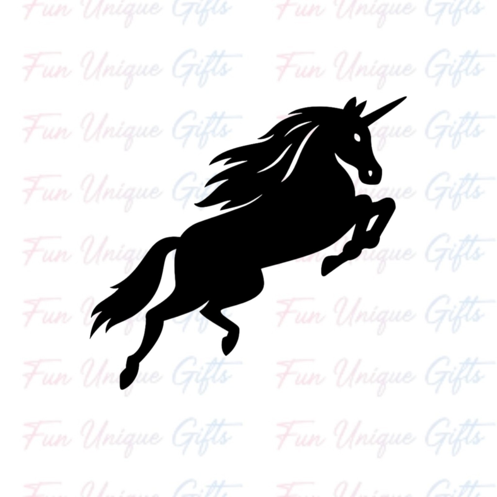 Jumping Unicorn Fantasy Magic Vinyl Decal Choose Size/Color Sticker FREE SHIP