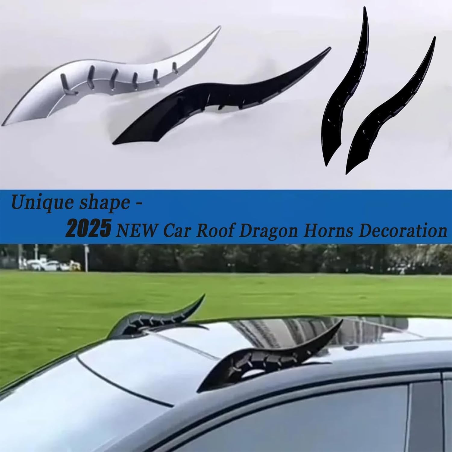Fashionable Elegant Chic Bold Impressive 3D Dragon Horn Roof Decoration for Cars