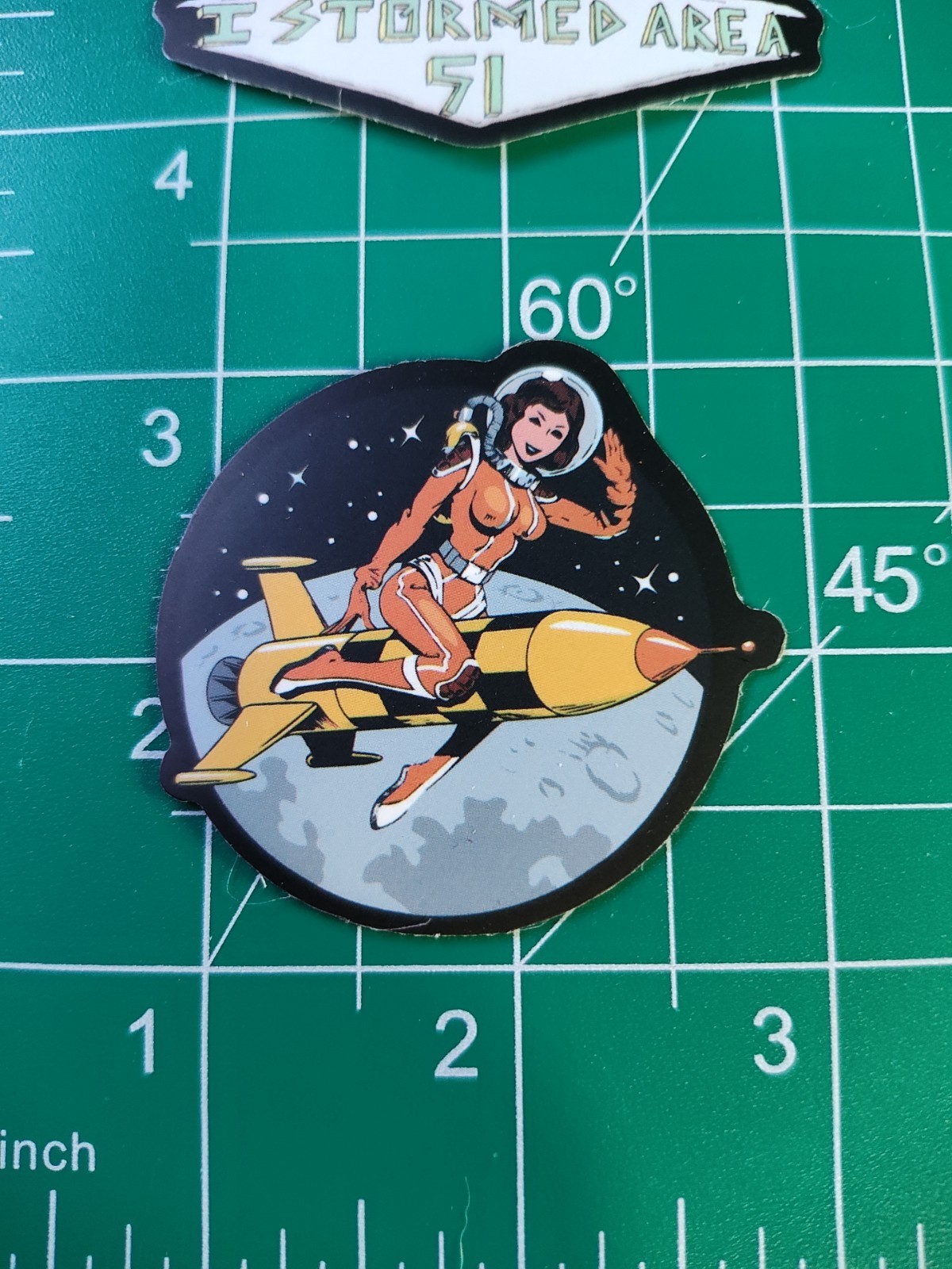 4 Space 2" Stickers Decals Mars Shuttle Fun Space Women Area 51