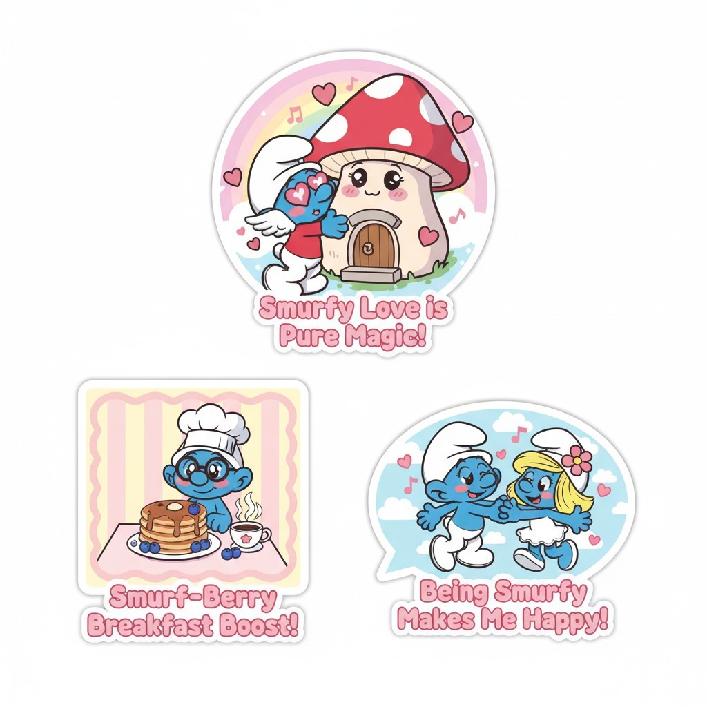 Smurfs Stickers Decal Phone Laptop PICK ONE