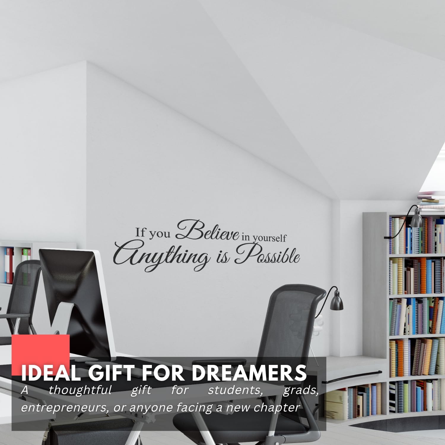 If You Believe in Yourself Anything is Possible Wall Sticker Inspirational Wa…