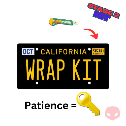 Midnight Blue and Daffodil Yellow LEGACY California Plate Wrap DIY Kit
