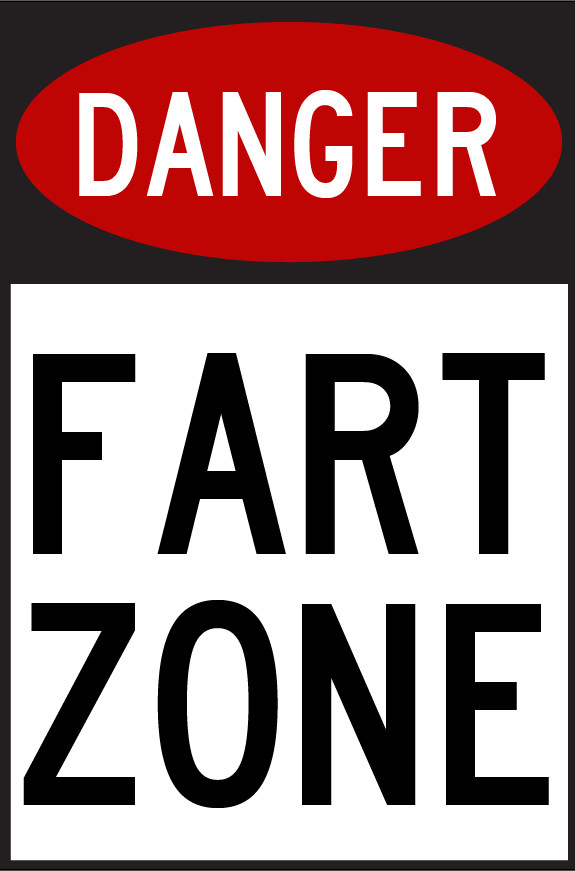 Fart Zone Sticker Danger Vinyl Waterproof – US SELLER USA MADE