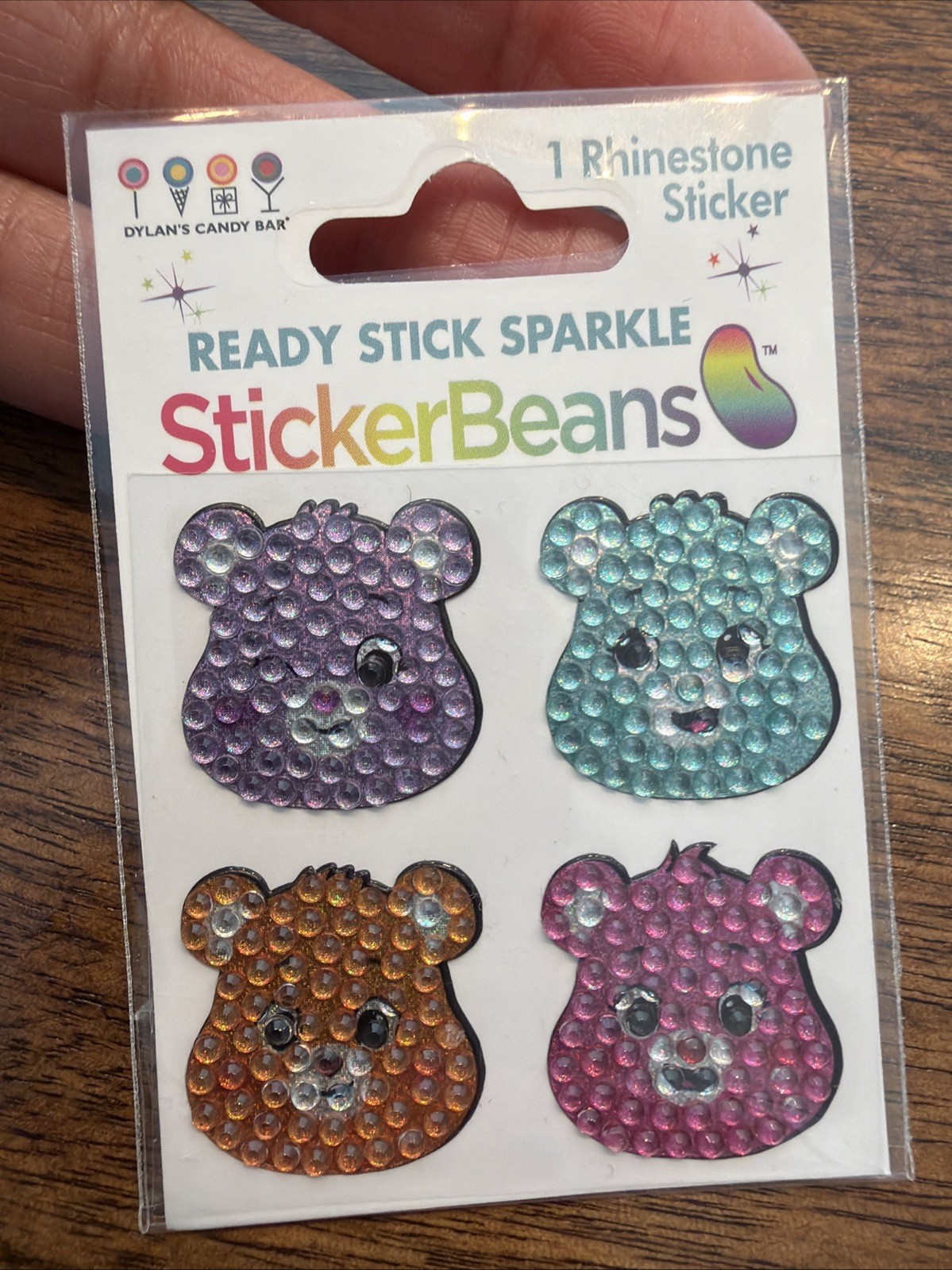NEW StickerBeans Care Bears Baby Beans, 4 Mini Sticker